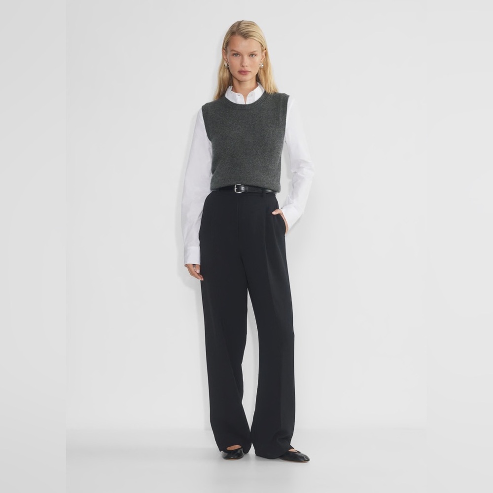 Aritzia Effortless Wide Leg Black Pants